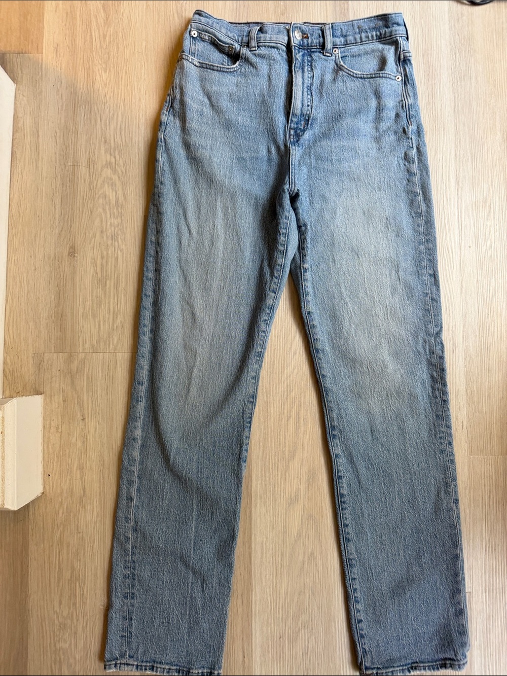 Classic women's Light Blue Straight-Leg Jeans
